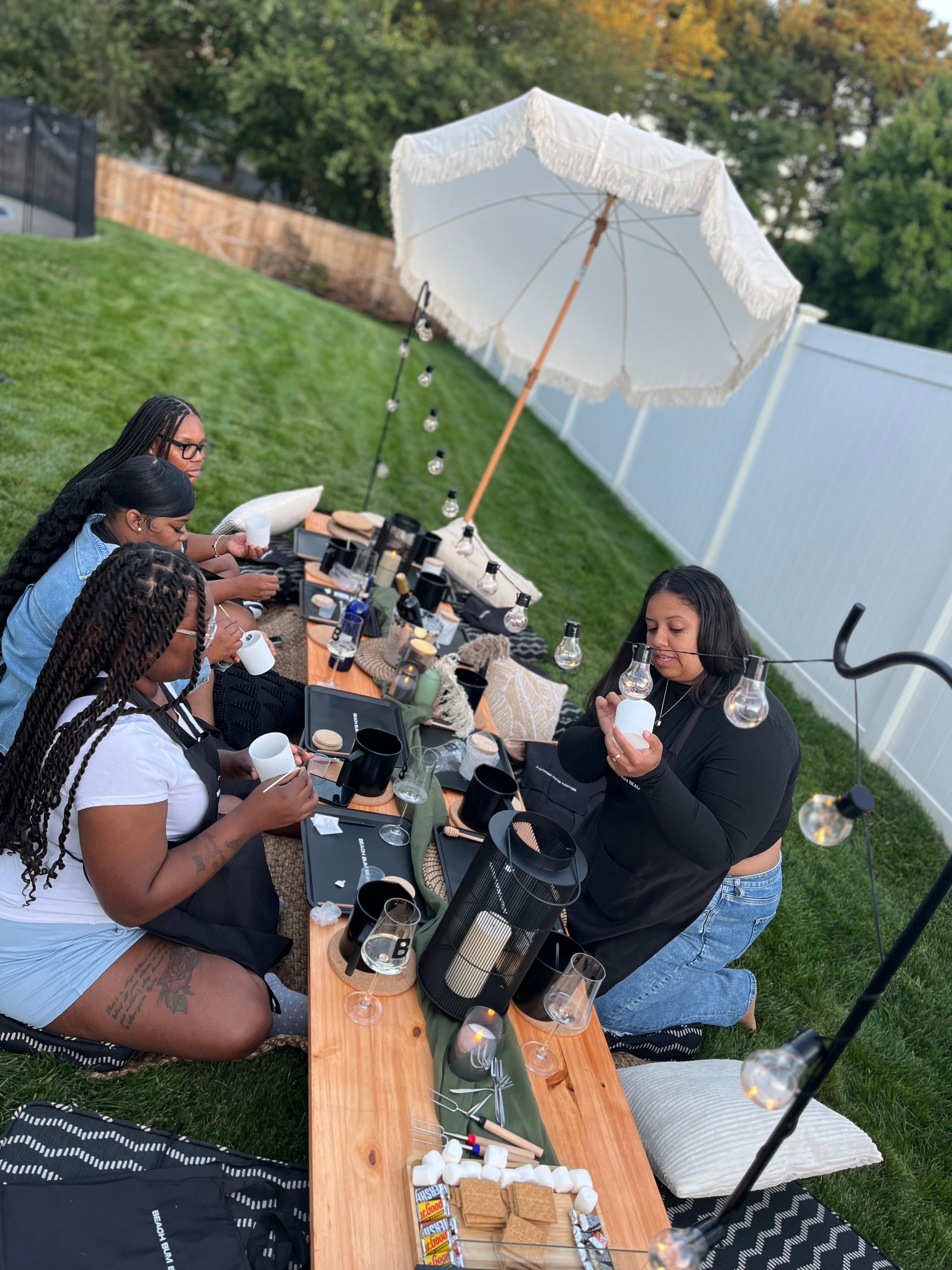 Babes In Business X Beach Bum Beauty Boho Candle Making Experience