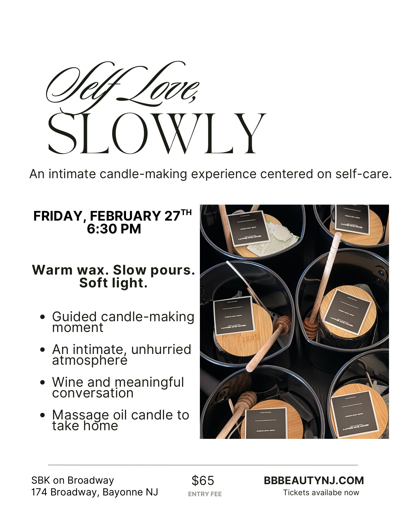 Self love Slowly Candle Making Experience