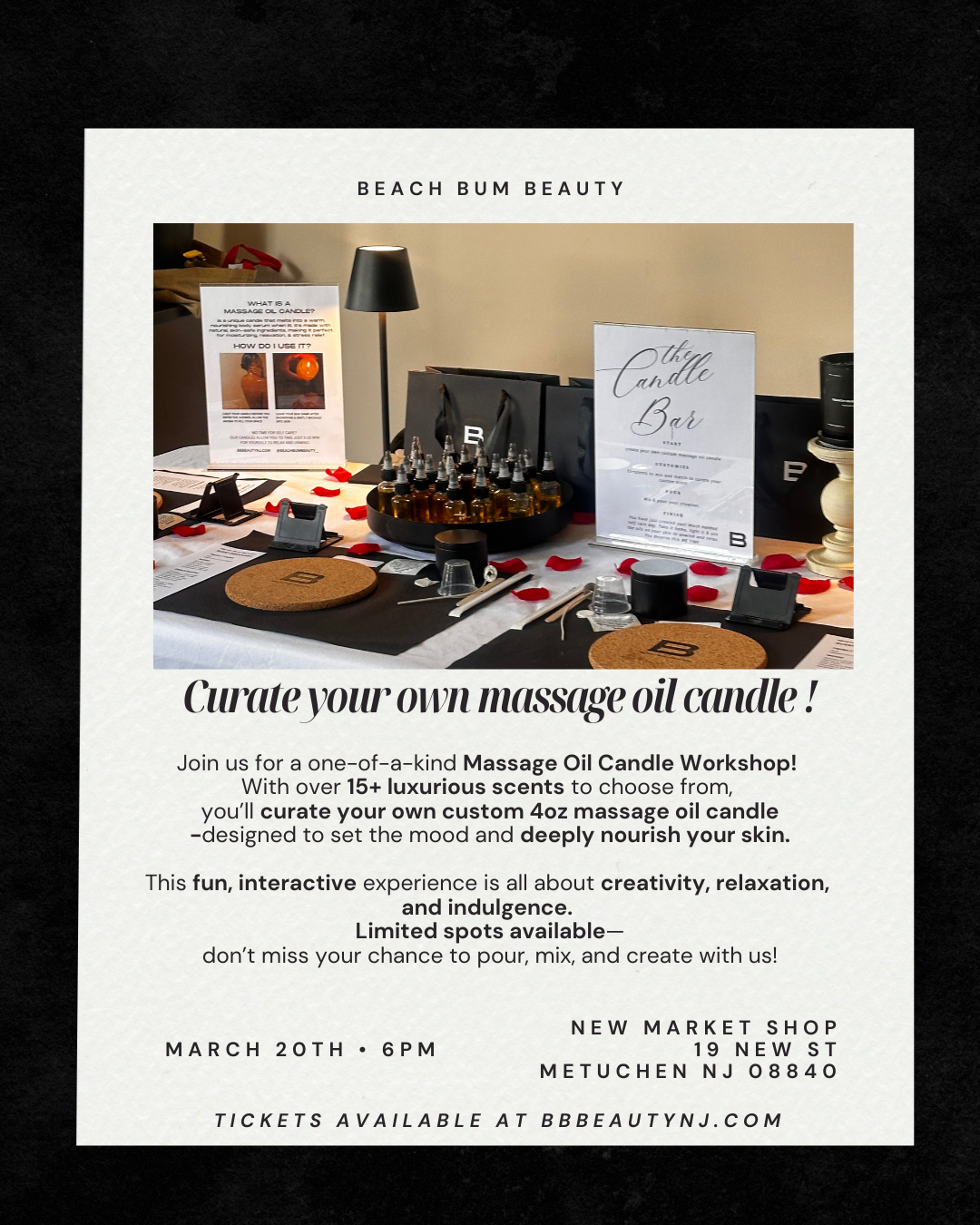 Massage Oil Candle Workshop (3/20)